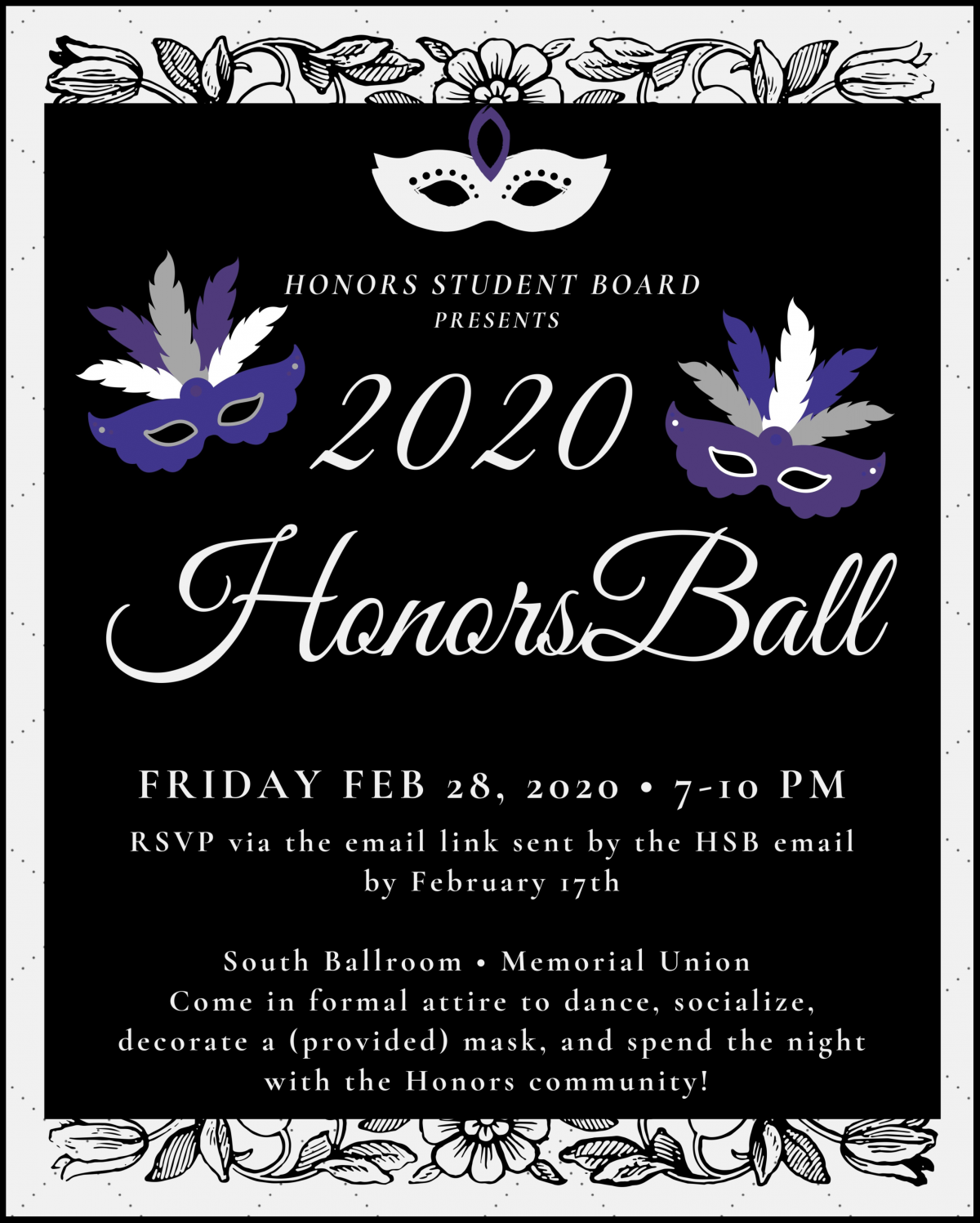 honors ball poster