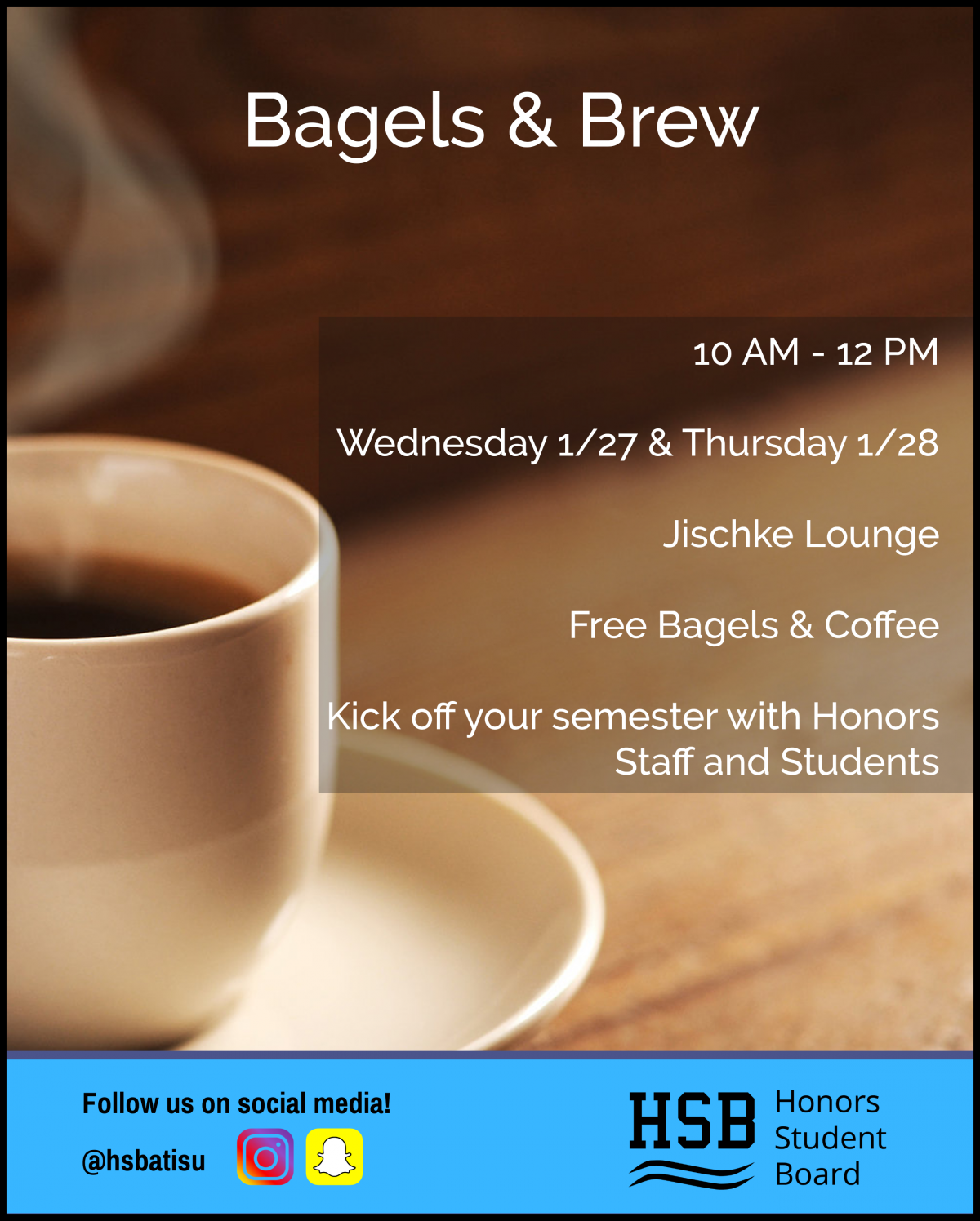 bagels and brew poster