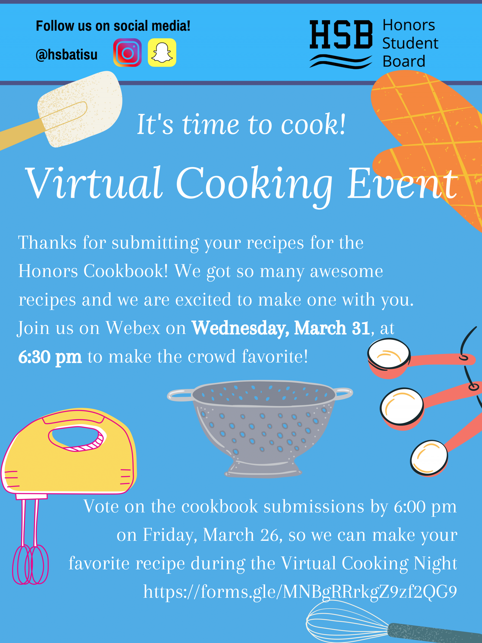 virtual cooking night
