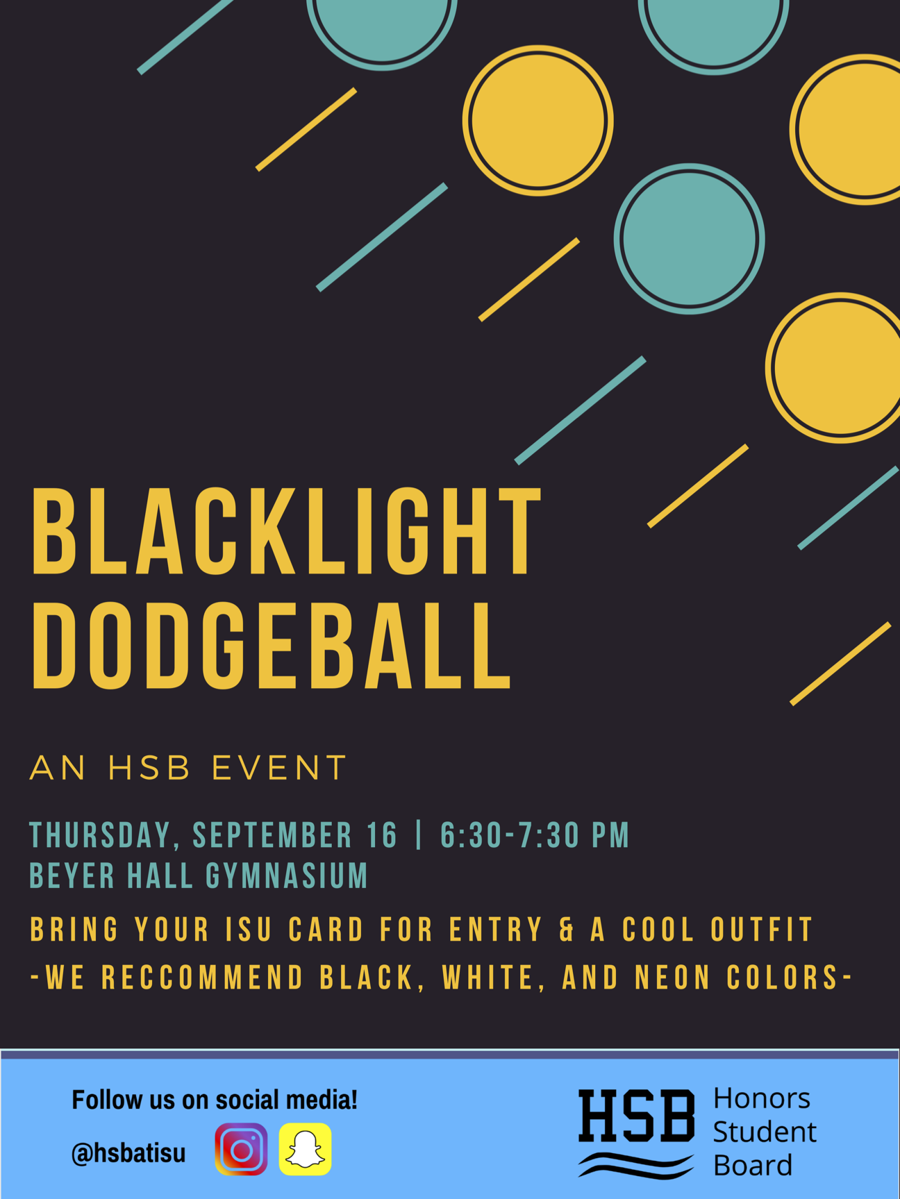 Blacklight Dodgeball poster