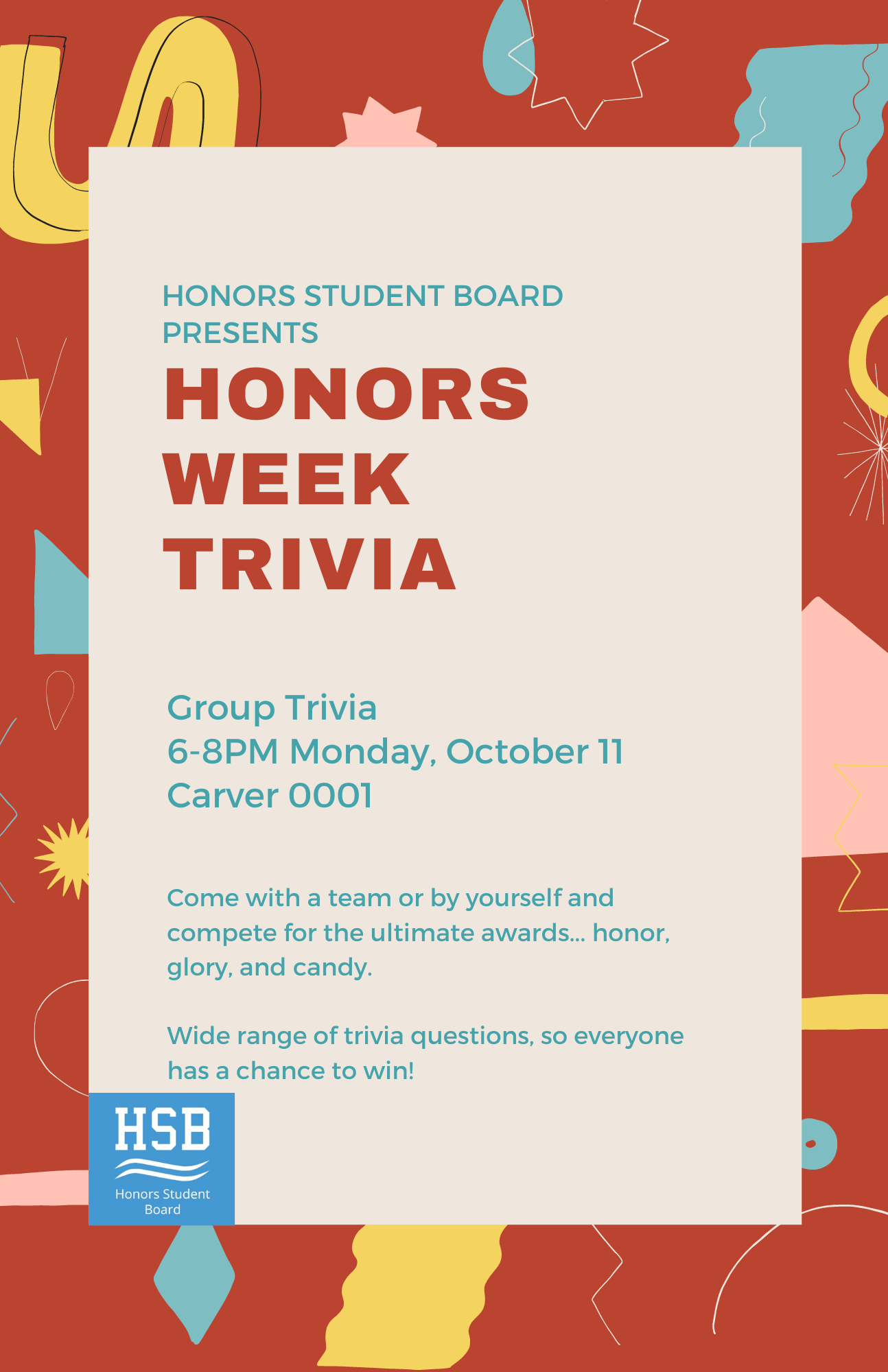 Honors Week Trivia Poster