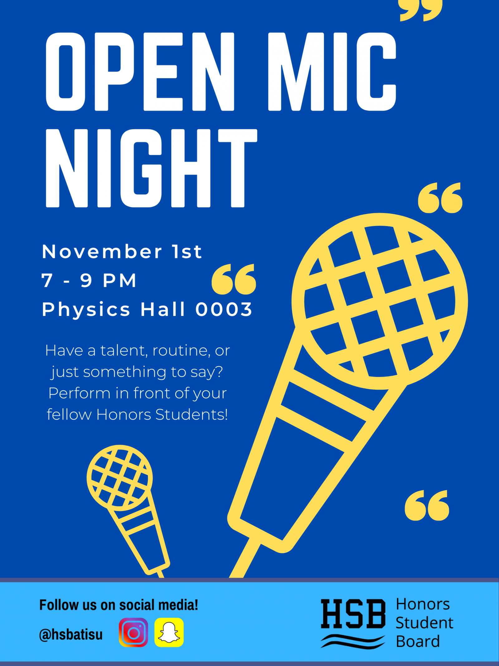 Open Mic Night Poster